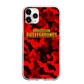 Чехол для iPhone 11 Pro матовый с принтом PUBG Red Military , Силикон |  | Тематика изображения на принте: battle royal | playerunknowns battlegrounds | pubg | пабг | пубг