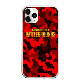 Чехол для iPhone 11 Pro Max матовый с принтом PUBG Red Military , Силикон |  | Тематика изображения на принте: battle royal | playerunknowns battlegrounds | pubg | пабг | пубг