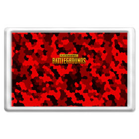 Магнит 45*70 с принтом PUBG Red Military , Пластик | Размер: 78*52 мм; Размер печати: 70*45 | battle royal | playerunknowns battlegrounds | pubg | пабг | пубг