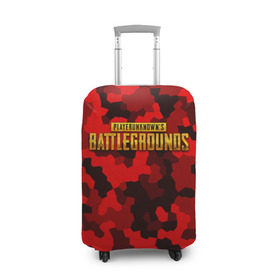 Чехол для чемодана 3D с принтом PUBG Red Military , 86% полиэфир, 14% спандекс | двустороннее нанесение принта, прорези для ручек и колес | battle royal | playerunknowns battlegrounds | pubg | пабг | пубг
