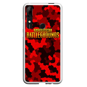 Чехол для Honor P Smart Z с принтом PUBG Red Military , Силикон | Область печати: задняя сторона чехла, без боковых панелей | Тематика изображения на принте: battle royal | playerunknowns battlegrounds | pubg | пабг | пубг