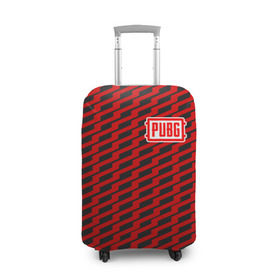Чехол для чемодана 3D с принтом PUBG Red Line , 86% полиэфир, 14% спандекс | двустороннее нанесение принта, прорези для ручек и колес | playerunknowns battlegrounds | pubg | шутеры