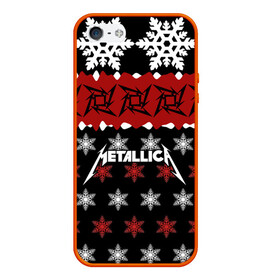 Чехол для iPhone 5/5S матовый с принтом Metallica , Силикон | Область печати: задняя сторона чехла, без боковых панелей | metallica | джеймс хэтфилд | кирк хэмметт | ларс ульрих | метал | металика | металлика | новогодний | новый год | роберт трухильо | рождество | рок | снежинки | трэш | трэшметал | хард | хардрок | хеви