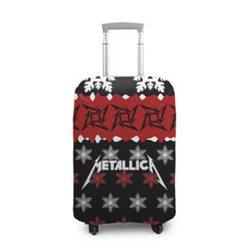 Чехол для чемодана 3D с принтом Metallica , 86% полиэфир, 14% спандекс | двустороннее нанесение принта, прорези для ручек и колес | metallica | джеймс хэтфилд | кирк хэмметт | ларс ульрих | метал | металика | металлика | новогодний | новый год | роберт трухильо | рождество | рок | снежинки | трэш | трэшметал | хард | хардрок | хеви