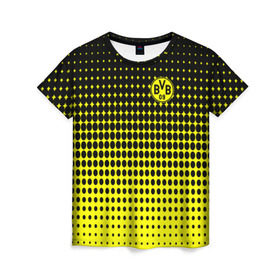 Женская футболка 3D с принтом FC Borussia 2018 Original #2 , 100% полиэфир ( синтетическое хлопкоподобное полотно) | прямой крой, круглый вырез горловины, длина до линии бедер | borussia dortmund | fc | боруссия | спорт | спортивные | фк | футбол