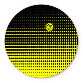 Коврик круглый с принтом FC Borussia 2018 Original #2 , резина и полиэстер | круглая форма, изображение наносится на всю лицевую часть | borussia dortmund | fc | боруссия | спорт | спортивные | фк | футбол