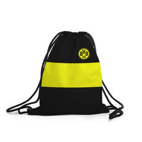 Рюкзак-мешок 3D с принтом Borussia 2018 Black and Yellow , 100% полиэстер | плотность ткани — 200 г/м2, размер — 35 х 45 см; лямки — толстые шнурки, застежка на шнуровке, без карманов и подкладки | боруссия | дортмунд