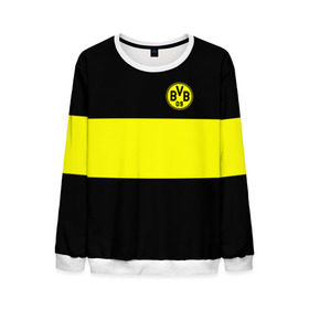 Мужской свитшот 3D с принтом Borussia 2018 Black and Yellow , 100% полиэстер с мягким внутренним слоем | круглый вырез горловины, мягкая резинка на манжетах и поясе, свободная посадка по фигуре | боруссия | дортмунд