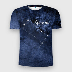 Мужская футболка 3D спортивная с принтом Близнецы (Gemini) , 100% полиэстер с улучшенными характеристиками | приталенный силуэт, круглая горловина, широкие плечи, сужается к линии бедра | gemini | близнецы | звезды | знаки зодиака | космос | созвездие