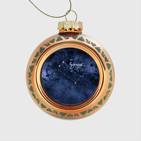 Стеклянный ёлочный шар с принтом Близнецы (Gemini) , Стекло | Диаметр: 80 мм | gemini | близнецы | звезды | знаки зодиака | космос | созвездие