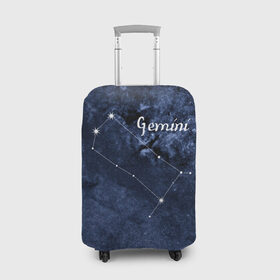Чехол для чемодана 3D с принтом Близнецы (Gemini) , 86% полиэфир, 14% спандекс | двустороннее нанесение принта, прорези для ручек и колес | gemini | близнецы | звезды | знаки зодиака | космос | созвездие