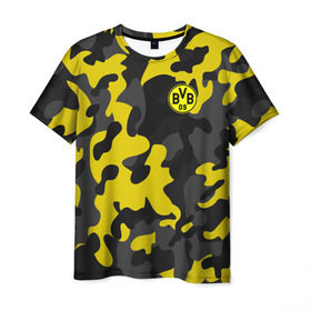 Мужская футболка 3D с принтом Borussia 2018 Military Sport , 100% полиэфир | прямой крой, круглый вырез горловины, длина до линии бедер | боруссия | дортмунд