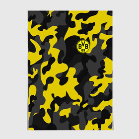 Постер с принтом Borussia 2018 Military Sport , 100% бумага
 | бумага, плотность 150 мг. Матовая, но за счет высокого коэффициента гладкости имеет небольшой блеск и дает на свету блики, но в отличии от глянцевой бумаги не покрыта лаком | боруссия | дортмунд