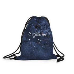 Рюкзак-мешок 3D с принтом Стрелец(Sagittarius) , 100% полиэстер | плотность ткани — 200 г/м2, размер — 35 х 45 см; лямки — толстые шнурки, застежка на шнуровке, без карманов и подкладки | sagittarius | звезды | знаки зодиака | космос | созвездие | стрелец