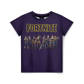 Детская футболка 3D с принтом Fortnite heroes , 100% гипоаллергенный полиэфир | прямой крой, круглый вырез горловины, длина до линии бедер, чуть спущенное плечо, ткань немного тянется | epic games | fort | fortnite battle | fortnite battle royale | fortnite royale | survival | королевский битва