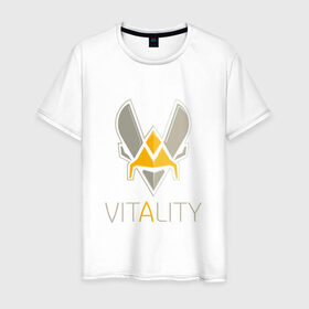 Мужская футболка хлопок с принтом VITALITY Team Esports , 100% хлопок | прямой крой, круглый вырез горловины, длина до линии бедер, слегка спущенное плечо. | Тематика изображения на принте: 6 | rainbow six | siege | битва | война | игра | киберспорт | оружие | осада | радуга | шутер