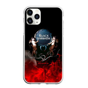 Чехол для iPhone 11 Pro матовый с принтом Black Sabbath reunion , Силикон |  | black sabbath | ozzy osbourne | ангелы | билл уорд | гизер батлер | костер | огонь | осборн оззи | пламя | тони айомми | черти