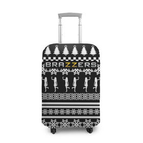 Чехол для чемодана 3D с принтом Brazzers Новогодний , 86% полиэфир, 14% спандекс | двустороннее нанесение принта, прорези для ручек и колес | brand | brazzers | fake taxi | faketaxi | hub | mode | new year | playboy | бразерс | бренд | мода | новогодний | новогодний brazzers | новогодний браззерс | новый год | фейк такси