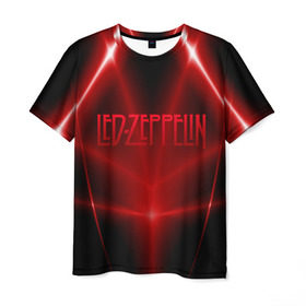 Мужская футболка 3D с принтом Led Zeppelin , 100% полиэфир | прямой крой, круглый вырез горловины, длина до линии бедер | 