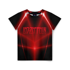 Детская футболка 3D с принтом Led Zeppelin , 100% гипоаллергенный полиэфир | прямой крой, круглый вырез горловины, длина до линии бедер, чуть спущенное плечо, ткань немного тянется | 