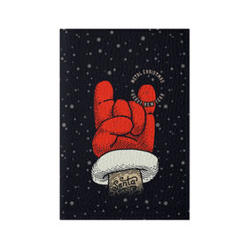 Обложка для паспорта матовая кожа с принтом Metal Christmas Heavy New Year , натуральная матовая кожа | размер 19,3 х 13,7 см; прозрачные пластиковые крепления | Тематика изображения на принте: christmas | gesture | hand | heavy new year | holiday | metal christmas | music | new year | rock | santa claus | snow | winter | жест | зима | металл рождество | музыка | новый год | праздник | рождество | рок | рука | санта клаус | снег | тяжелый новый 