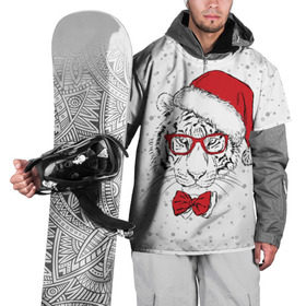 Накидка на куртку 3D с принтом Тигр Санта Клаус , 100% полиэстер |  | animal | bow | christmas | holiday | new year | predator | santa claus | snow | tiger | view | winter | бант | взгляд | дед мороз | животное | зима | новый год | очки | праздник | рождество | санта клаус | снег | тигр | хищник