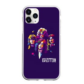 Чехол для iPhone 11 Pro Max матовый с принтом Led Zeppelin , Силикон |  | led zeppelin | джимми пейдж | джон генри бонэм | джон пол джонс | лед зеппелин | роберт плант