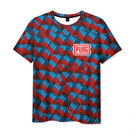 Мужская футболка 3D с принтом PUBG Ящики с припасами , 100% полиэфир | прямой крой, круглый вырез горловины, длина до линии бедер | playerunknowns battlegrounds | pubg
