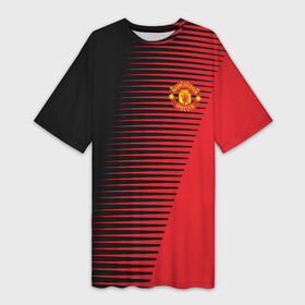 Платье-футболка 3D с принтом F.C.M.U 2018 Creative Uniform ,  |  | fc | manchester united | манчестер юнайтед | спорт | спортивные | фк | футбол | футбольный клуб