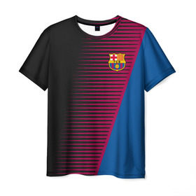 Мужская футболка 3D с принтом FC Barca 2018 Creative uniform , 100% полиэфир | прямой крой, круглый вырез горловины, длина до линии бедер | fc | fc barcelona | fcb | барселона | спорт | спортивные | фк | футбол | футбольный клуб