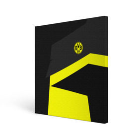 Холст квадратный с принтом Borussia 2018 Geometry Sport , 100% ПВХ |  | fc |  borussia dortmund | боруссия | спорт | спортивные | фк | футбол | футбольный клуб