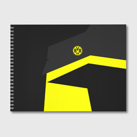 Альбом для рисования с принтом Borussia 2018 Geometry Sport , 100% бумага
 | матовая бумага, плотность 200 мг. | fc |  borussia dortmund | боруссия | спорт | спортивные | фк | футбол | футбольный клуб