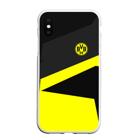 Чехол для iPhone XS Max матовый с принтом Borussia 2018 Geometry Sport , Силикон | Область печати: задняя сторона чехла, без боковых панелей | Тематика изображения на принте: fc |  borussia dortmund | боруссия | спорт | спортивные | фк | футбол | футбольный клуб