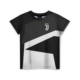 Детская футболка 3D с принтом Juventus 2018 Geometry Sport , 100% гипоаллергенный полиэфир | прямой крой, круглый вырез горловины, длина до линии бедер, чуть спущенное плечо, ткань немного тянется | fc | juventus | спорт | спортивные | фк | футбол | футбольный клуб | ювентус