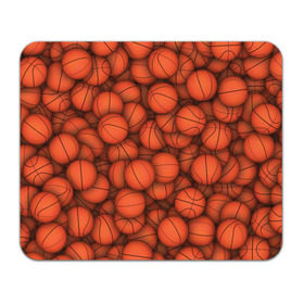 Коврик прямоугольный с принтом Баскетбольные мячи , натуральный каучук | размер 230 х 185 мм; запечатка лицевой стороны | basketball | баскетбол | мяч | мячик | оранжевый | паттерн | спорт | текстура