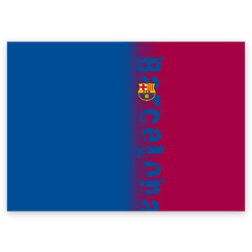 Поздравительная открытка с принтом FC Barca 2018 Original , 100% бумага | плотность бумаги 280 г/м2, матовая, на обратной стороне линовка и место для марки
 | fc | fc barcelona | fcb | барселона | спорт | спортивные | фк | футбол | футбольный клуб