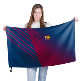 Флаг 3D с принтом FC Barca 2018 Creative uniform , 100% полиэстер | плотность ткани — 95 г/м2, размер — 67 х 109 см. Принт наносится с одной стороны | 