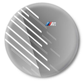 Значок с принтом BMW 2018 M Sport ,  металл | круглая форма, металлическая застежка в виде булавки | bmw | автомобильные | бмв | машины