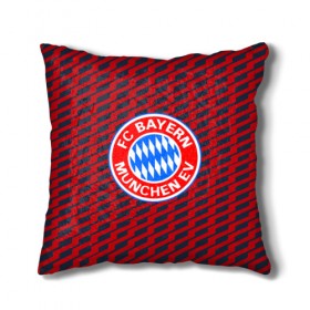 Подушка 3D с принтом FC Bayern 2018 Creative , наволочка – 100% полиэстер, наполнитель – холлофайбер (легкий наполнитель, не вызывает аллергию). | состоит из подушки и наволочки. Наволочка на молнии, легко снимается для стирки | bayern | fc | бавария | спорт | спортивные | фк | футбол | футбольный клуб