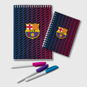 Блокнот с принтом FC Barca 2018 Creative uniform , 100% бумага | 48 листов, плотность листов — 60 г/м2, плотность картонной обложки — 250 г/м2. Листы скреплены удобной пружинной спиралью. Цвет линий — светло-серый
 | fc | fc barcelona | fcb | барселона | спорт | спортивные | фк | футбол | футбольный клуб