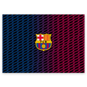 Поздравительная открытка с принтом FC Barca 2018 Creative uniform , 100% бумага | плотность бумаги 280 г/м2, матовая, на обратной стороне линовка и место для марки
 | fc | fc barcelona | fcb | барселона | спорт | спортивные | фк | футбол | футбольный клуб