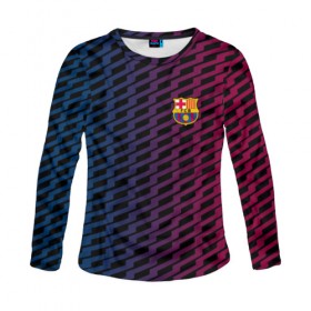 Женский лонгслив 3D с принтом FC Barca 2018 Creative uniform , 100% полиэстер | длинные рукава, круглый вырез горловины, полуприлегающий силуэт | fc | fc barcelona | fcb | барселона | спорт | спортивные | фк | футбол | футбольный клуб