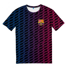 Мужская футболка 3D с принтом FC Barca 2018 Creative uniform , 100% полиэфир | прямой крой, круглый вырез горловины, длина до линии бедер | fc | fc barcelona | fcb | барселона | спорт | спортивные | фк | футбол | футбольный клуб