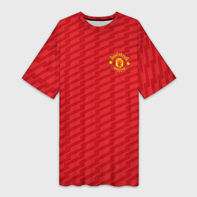 Платье-футболка 3D с принтом F.C.M.U 2018 Creative Uniform ,  |  | Тематика изображения на принте: fc | manchester united | манчестер юнайтед | спорт | спортивные | фк | футбол | футбольный клуб