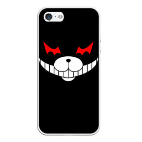 Чехол для iPhone 5/5S матовый с принтом Monokuma Black , Силикон | Область печати: задняя сторона чехла, без боковых панелей | danganronpa | monokuma | данганронпа | монокума