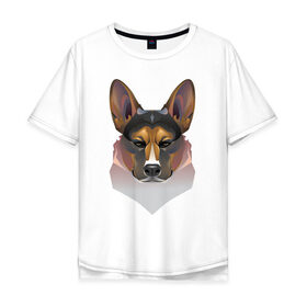 Мужская футболка хлопок Oversize с принтом Немецкая овчарка , 100% хлопок | свободный крой, круглый ворот, “спинка” длиннее передней части | дог | немец | собака