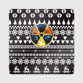Магнит виниловый Квадрат с принтом S.T.A.L.K.E.R ЯДЕРНАЯ ЗИМА | СТАЛКЕР , полимерный материал с магнитным слоем | размер 9*9 см, закругленные углы | stalker | зима | новогодние | новый год | радиация | сталкер | чернобыль