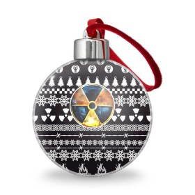 Ёлочный шар с принтом S.T.A.L.K.E.R Ядерная Зима , Пластик | Диаметр: 77 мм | stalker | зима | новогодние | новый год | радиация | сталкер | чернобыль