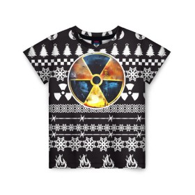 Детская футболка 3D с принтом S.T.A.L.K.E.R Ядерная Зима , 100% гипоаллергенный полиэфир | прямой крой, круглый вырез горловины, длина до линии бедер, чуть спущенное плечо, ткань немного тянется | stalker | зима | новогодние | новый год | радиация | сталкер | чернобыль