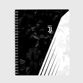 Тетрадь с принтом Juventus 2018 Abstract , 100% бумага | 48 листов, плотность листов — 60 г/м2, плотность картонной обложки — 250 г/м2. Листы скреплены сбоку удобной пружинной спиралью. Уголки страниц и обложки скругленные. Цвет линий — светло-серый
 | fly emirates | juventus | ronaldo | клуб | линии | мода | модные | мяч | реал мадрид | спорт | спортивные | стиль | футбол | футбольный клуб | экстрим | эмблема | ювентус